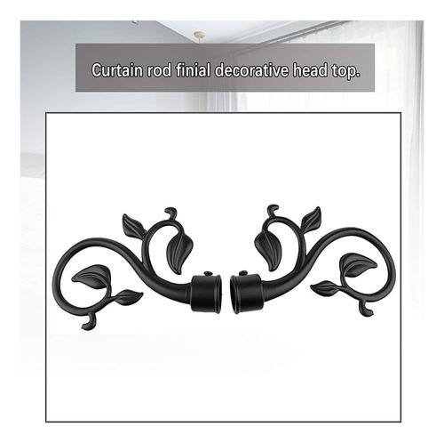 * 4 Set Decorative Curtain Pole Finials End Heads