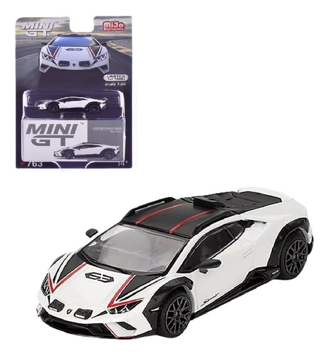 Mini Gt Lamborghini Huracan White Dirt Asopo #763 Mijo Cor branca