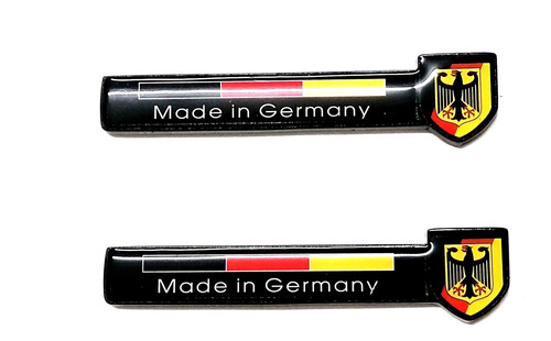 Par De Emblemas Laterales Made In Germany Negro 