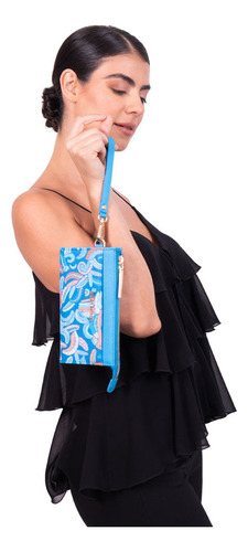 Bolsa Cheen Pineda Covalin Diseño Quetzalcóatl Azul Color Azulbcsq