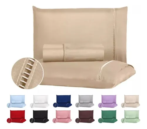 Jogo De Lençol Queen 3 Peças 400 Fios C/ Elástico Hotel