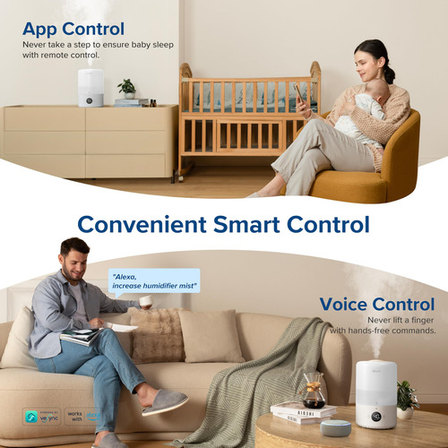Humidificador Inteligente Con Sensor Y Control De Voz 4l