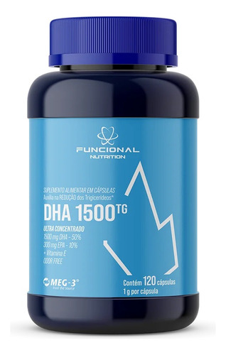 Dha 1500 Tg 1000mg 120 Caps Funcional Nutrition Sabor Neutro