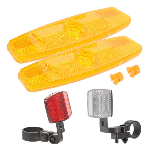 Kit De Reflectores Delanteros Y Traseros Para Bicicleta Con