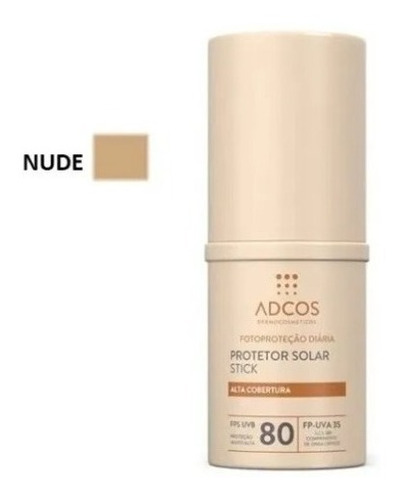 Protetor Solar Adcos Tonalizante Base Stick Fps80 17g- Nude