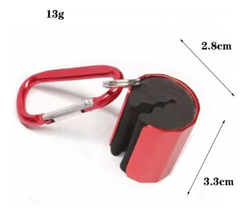 Soporte Para Caña De Mosca Accesorio De Bordes Lisos Rojo