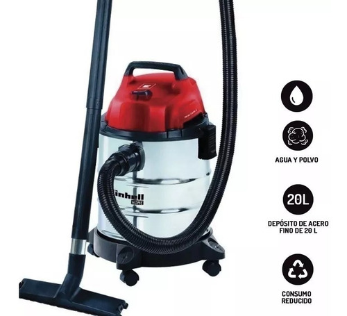 Imagen 5 de 9 de Aspiradora Sopladora Polvo Liquido Einhell 20lts 1250w Inox