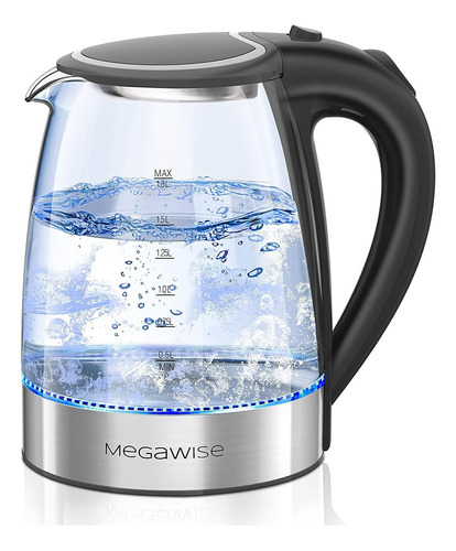 Hervidor Eléctrico Megawise, Hervidor De Té De Vidrio De Bor