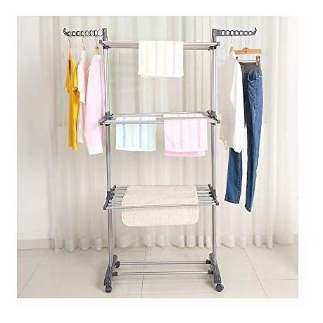 Tendedero De Ropa Bigzzia, Perchero Plegable De 3 Niveles, P