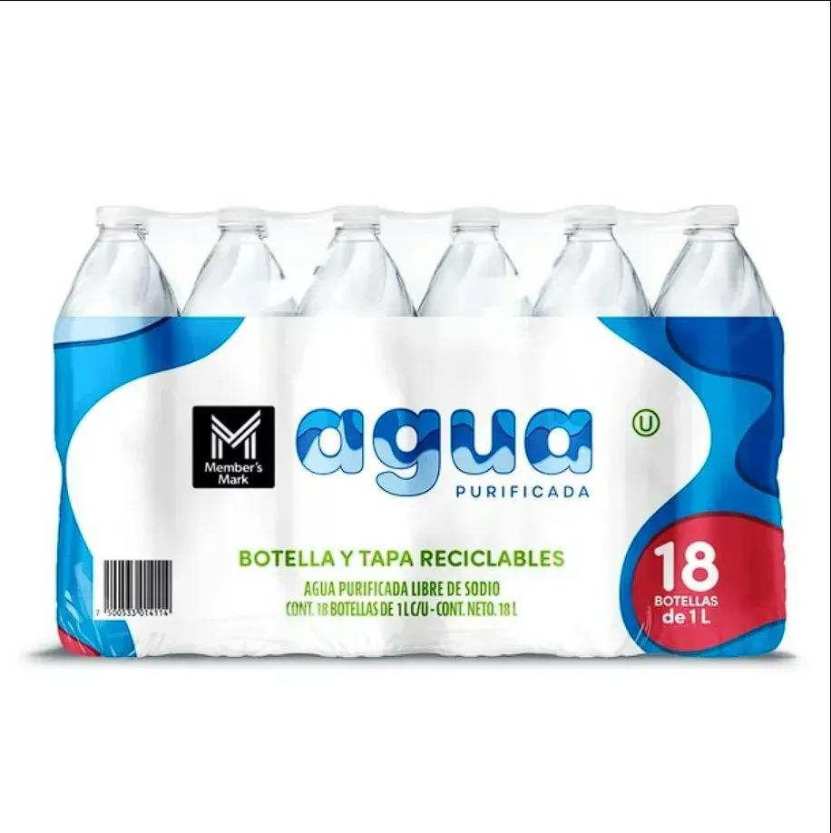 Pack Agua Purificada Member´s Mark Con 18 Piezas De 1 Lt