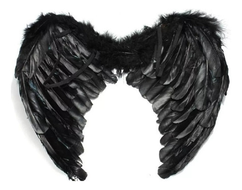Alas De Angel Negras Con Plumas Ideal Disfraz De Angel Negro