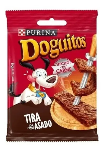 Snack Doguitos Tira De Asado 65g / Rayito Pet