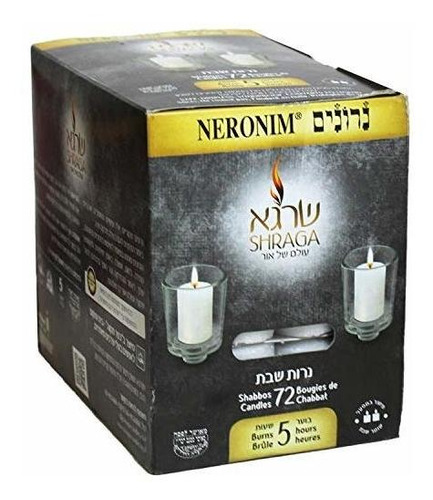 5 Horas Neironim Velas Shabat Neronim Y Vela De Cera Votiva 