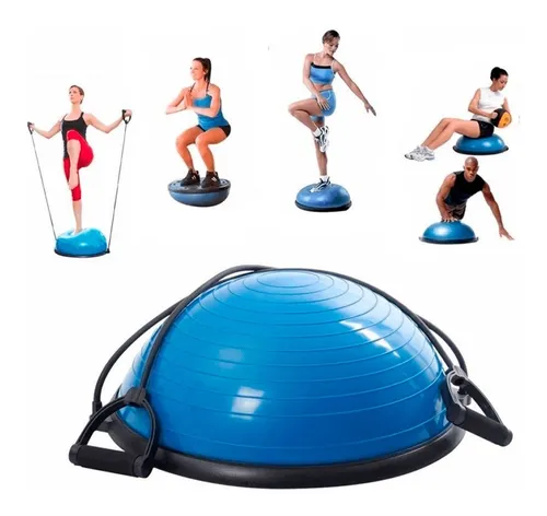 Media Esfera Equilibrio Bosu 60 Cm 2 Bandas Inflador Volko