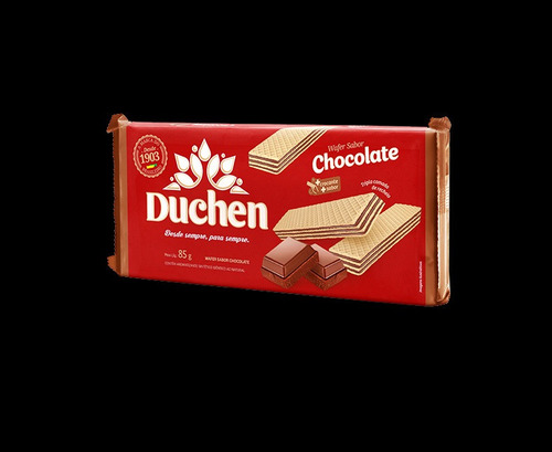 Imagem 2 de 2 de Biscoito Wafer Recheado Duchen Chocolate Pacote Bolacha 85g