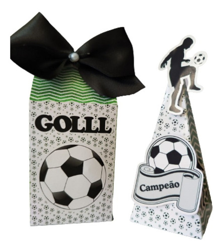 Kit 40 Caixinhas Milk E Pirâmide Pegue E Monte Festa Futebol