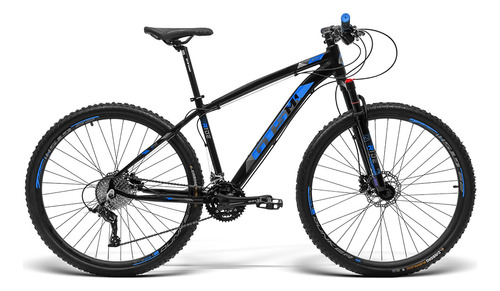 Bicicleta Aro 29 Gts Ride New 27v Freio Hidráulico E K7 Prom Cor Preto-azul Tamanho do quadro 21