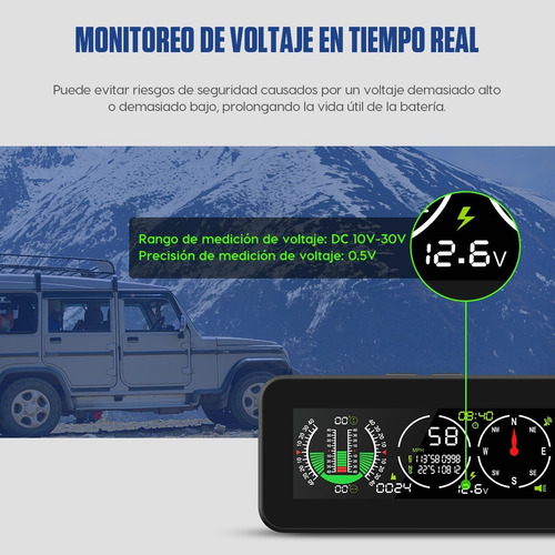 Brújula Inclinómetro Velocímetro Gps Para Todoterreno