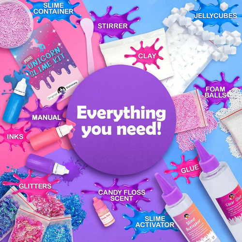 Imagen 5 de 6 de Mini Kit De Slime De Unicornio Original Para Niñas