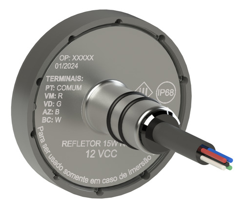 Refletor Iluminação Piscina Tholz - Power Led 15w Rgbw Inox