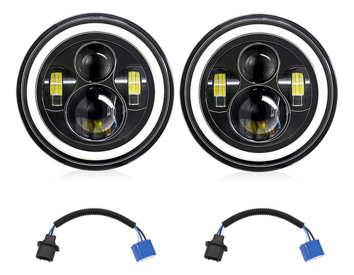 2 Faros Led Para Coche Y Motocicleta De 7 Pulgadas, 6000 K