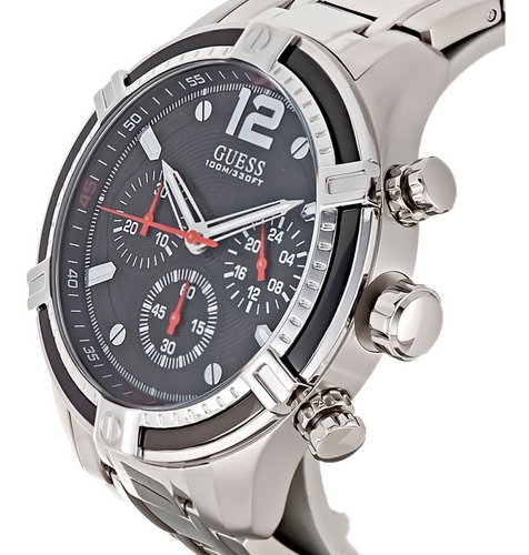 Reloj Guess W0968g1 Crono Hombre Acero Agente Oficial