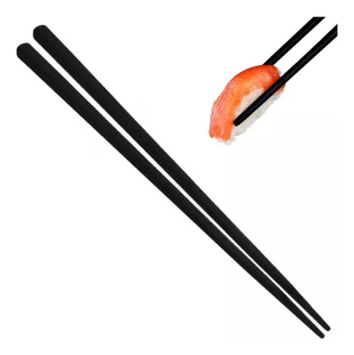 Kit 5 Pares Hashi Pauzinho Palito Comida Japonesa Chinesa Cor Preto