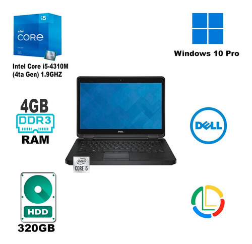 Imagen 2 de 10 de Notebook Laptop Dell I5 2.8ghz 320gb 4gb 14 Pulgadas Win10