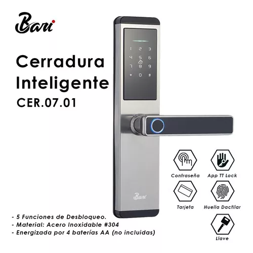 Cerradura Electronica Inteligente Ref. Cer.07.01 Marca Bari