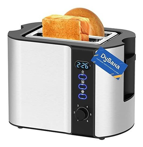 Dybaxa Toaster 4 Slice, Acero Inoxidable Toaster Con Mdr9v