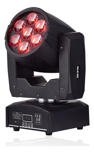 Led De Cabeza Móvil Haz Zoom Lavado Etapa Luz Dmx 7x12w Rgbw