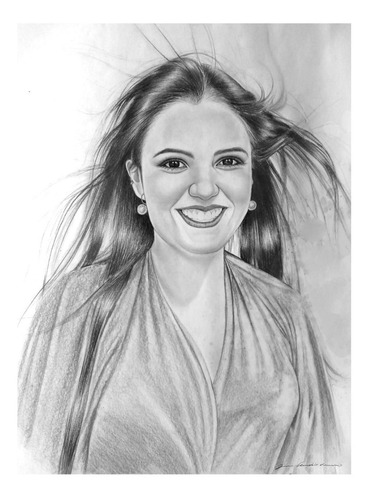 Promoção Retrato Desenho No Grafite Tamanho A4 Compre Já