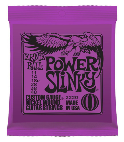 Encordado Ernie Ball 2220 Power Slinky 011 048 G Electrica