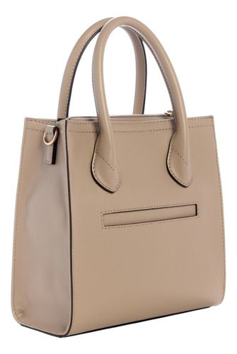 Bolsa Guess Factory Lg904722-tau Acabado De Los Herrajes Níquel Color Marrón Claro Correa De Hombro Marrón Claro Diseño De La Tela Lisa