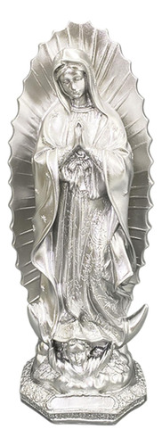 Figura Madre María Escultura Religiosa Capilla Plateado