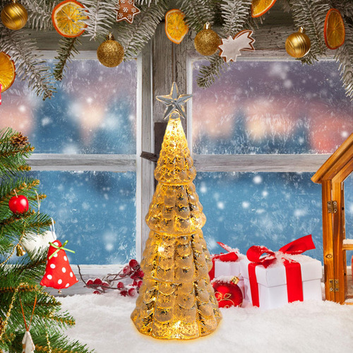 De Navidad De Mesa Con Luces, Árbol De Navidad, Estilo C