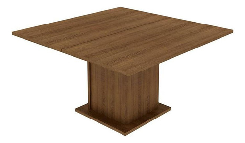 Mesa De Comedor Madesa Tablero Cuadrado 5286a - Marrón Tapa Rustic