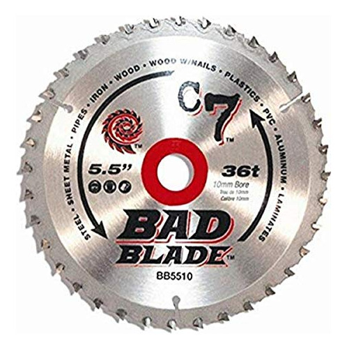 Kwiktool Usa Bb5510 C7 Bad Blade 5-1 / 2-inch 36 Diente...