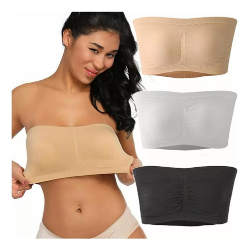 3pzs Brasier Push Up Strapless Sin Tirantes Y Invisible Bra