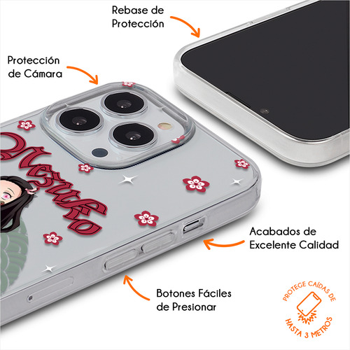 Funda Para Motorola Demon Slayer Nezuko Case Anime Anticaída