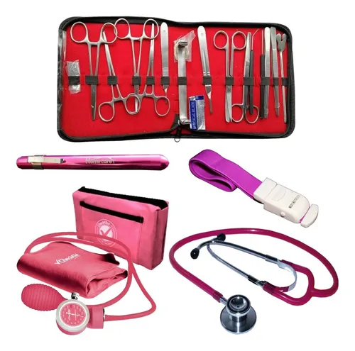 comprar Kit Medicina Estudiante Enfermería Accesorios Rosa