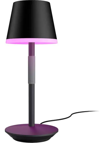 Lámpara De Mesa Portátil Inteligente Philips Hue Go Black, P