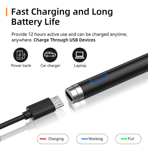 Lápiz Capacitivo Activo Para Ios Y Android Stylus Para iPad