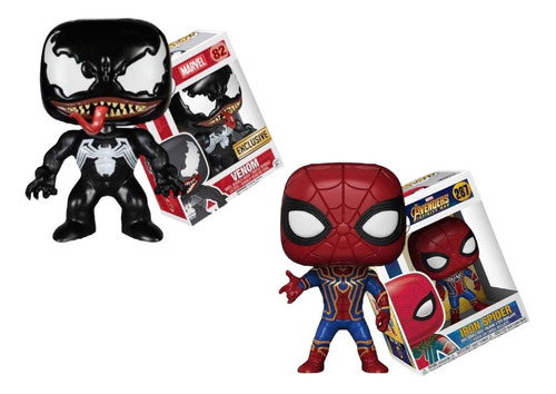 Combo X2 Unidades Funko Figuras Spiderman 287+ Venom 82