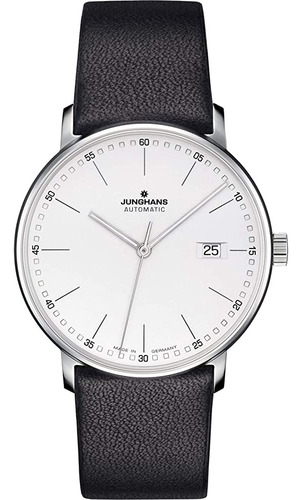 Junghans Watch Form A Automatic Matt Silver Dial Black Leath