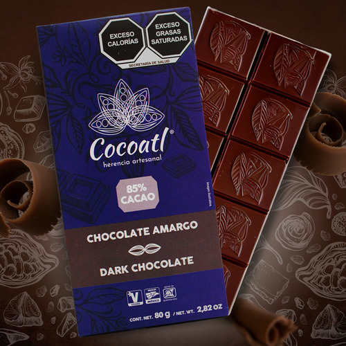 Paquete 12 Barras Chocolate Cocoatl, Sabores A Elegir