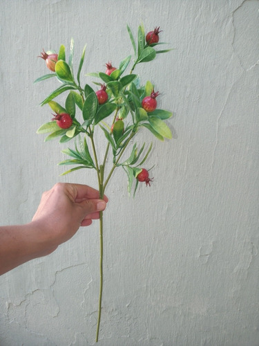 Planta Flor Artificial Vara Árbol De Granada