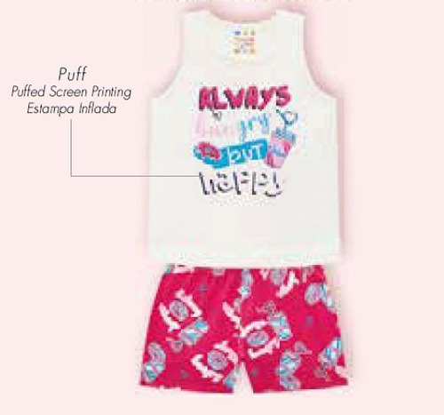 Conjunto Infantil Brandili Blusa E Short 34293 -  Tam 4 À 10