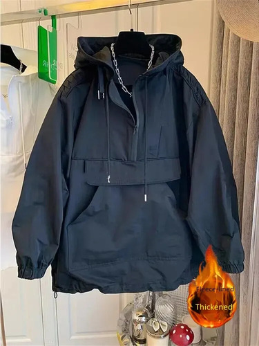 Chaqueta Impermeable A Prueba De Viento Con Capucha Y Forro