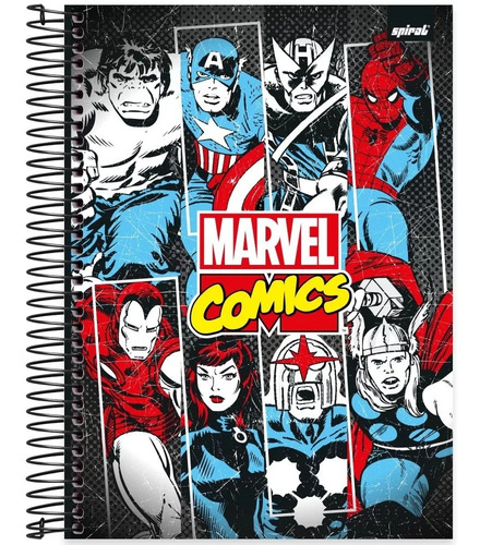 Caderno Marvel Comics 10materias 160f Capa Dura Hulk Thor
